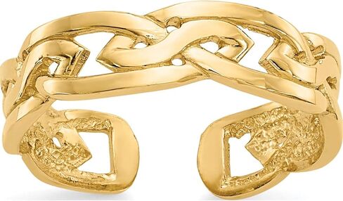 14K Yellow Gold Weave Toe Ring - Jewelry By Sweet Pea in Kuwait