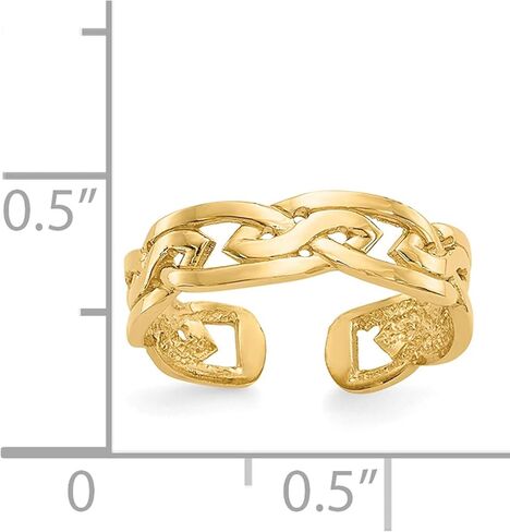 14K Yellow Gold Weave Toe Ring - Jewelry By Sweet Pea in Kuwait