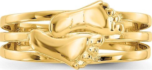 14K Yellow Gold Bare Feet Toe Ring - Jewelry By Sweet Pea in Saudi Arabia