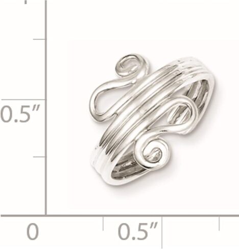 Sterling Silver Polished Scroll Toe Ring - Jewelry By Sweet Pea in Saudi Arabia