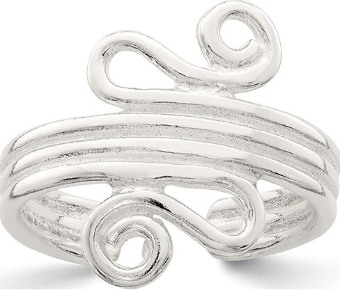 Sterling Silver Polished Scroll Toe Ring - Jewelry By Sweet Pea in Saudi Arabia