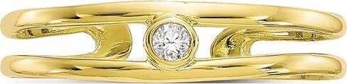 10K Yellow Gold Cz Toe Ring - Jewelry By Sweet Pea in Saudi Arabia