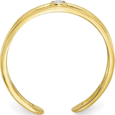 10K Yellow Gold Cz Toe Ring - Jewelry By Sweet Pea in Saudi Arabia