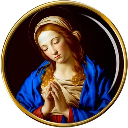 Family-crests.com Blessed Virgin Mary Pin Badge in Saudi Arabia