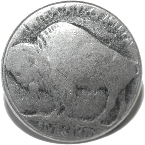 Jazzworks,LLC Replica Silver Tone Buffalo Nickel Coin Tie Pin Tack (070) in Saudi Arabia