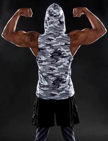 TSLA 2 Pack Men's Muscle Tank Tops, Dry Fit Sleeveless Hoodie Workout Shirts, Cut Off Athletic Gym Shirt in Saudi Arabia
