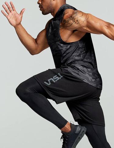 TSLA 2 Pack Men's Muscle Tank Tops, Dry Fit Sleeveless Hoodie Workout Shirts, Cut Off Athletic Gym Shirt in Saudi Arabia