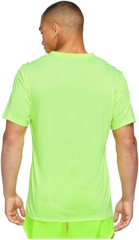تيشيرت الجري Dri-FIT Rise 365 بأكمام قصيرة من Nike للرجال (فولت/فضي عاكس) مقاس كبير in Kuwait