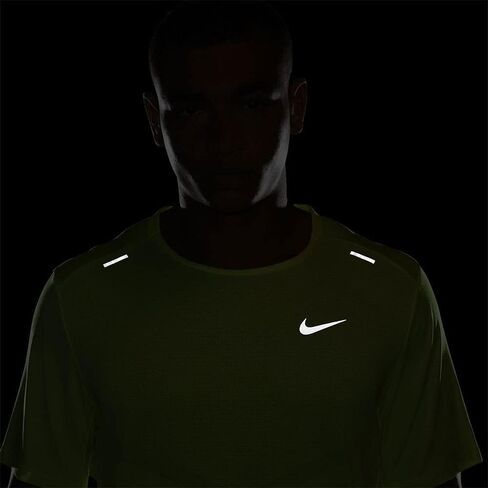 تيشيرت الجري Dri-FIT Rise 365 بأكمام قصيرة من Nike للرجال (فولت/فضي عاكس) مقاس كبير in Kuwait