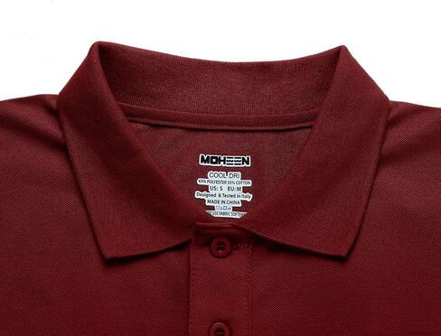 MOHEEN Men's Short Sleeve Polo Shirt Moisture Wicking Performance Dry Fit Golf Polo with Pocket in Kuwait