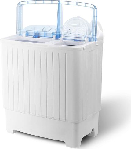 JupiterForce 2 In 1 Portable Mini Compact Twin Tub Washing Machine 17.6 LB Laundry Washer Spinner Combo Machine w/Timer Control, Gravity Drain and Inlet Water Hose for Apartment,Dorms and RV in Kuwait