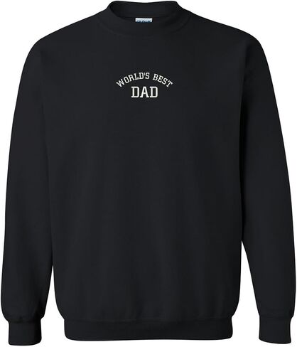 Trendy Apparel Shop World's Best Dad Embroidered Crewneck Sweatshirt in Saudi Arabia