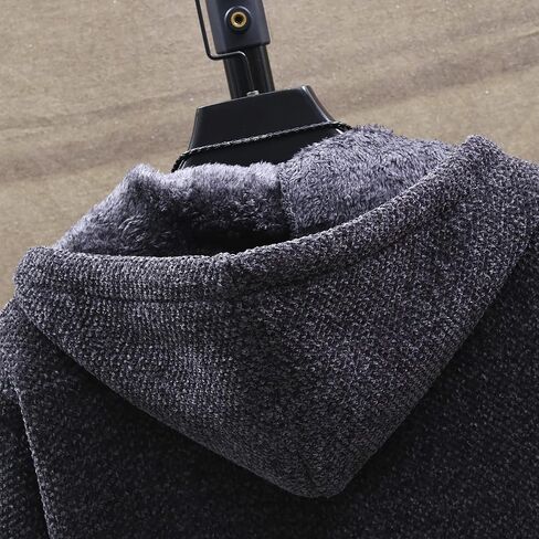 Ymosrh Mens Coats Winter and Men's Fashion Loose Cardigan Warm Lapel Hooded Jacket Sweater Coats Jackets Big Tall in Saudi Arabia