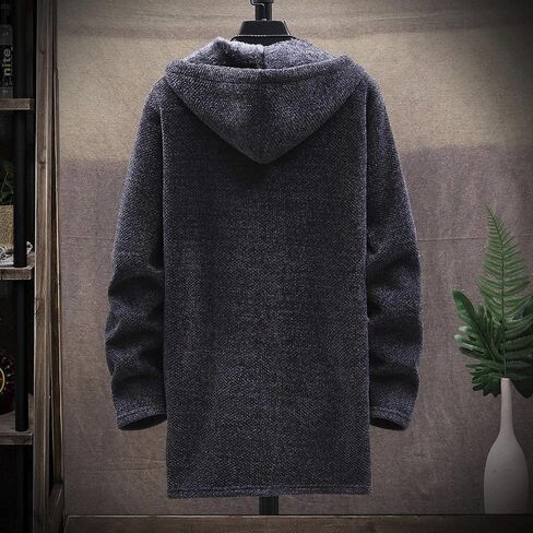 Ymosrh Mens Coats Winter and Men's Fashion Loose Cardigan Warm Lapel Hooded Jacket Sweater Coats Jackets Big Tall in Saudi Arabia