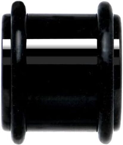 Body Candy Black Acrylic Straight Ear Gauge Plug Pair 13mm in Saudi Arabia
