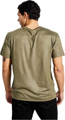 GUESS Men's Short Sleeve V-Neck Mason Yoke Tee in Saudi Arabia
