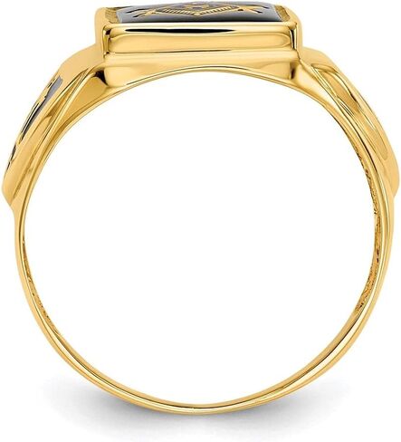 Diamond2Deal 14k Yellow Gold Men's Masonic Ring in Saudi Arabia