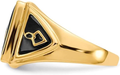 Diamond2Deal 14k Yellow Gold Men's Masonic Ring in Saudi Arabia