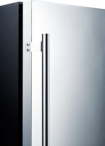 Summit SPR627OS Outdoor Built-In Undercounter All-Refrigerator with Glass Shelves and Lock, 24", Stainless Steel/Black in Saudi Arabia