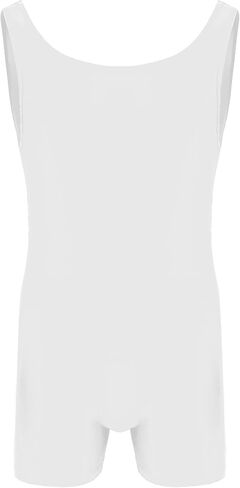 XUNZOO Men's One Piece Stretchy Bodywear Sleeveless Tank Vest Leotard Workout Biketard Bodysuit in Saudi Arabia