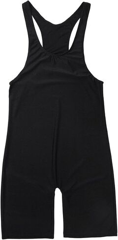 XUNZOO Men's One Piece Stretchy Bodywear Sleeveless Tank Vest Leotard Workout Biketard Bodysuit in Saudi Arabia