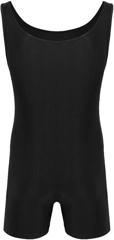XUNZOO Men's One Piece Stretchy Bodywear Sleeveless Tank Vest Leotard Workout Biketard Bodysuit in Kuwait