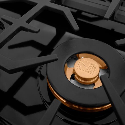 ZLINE 30 in. Dropin Cooktop with 4 Gas Brass Burners and Black Porcelain Top (RC-BR-30-PBT) in Saudi Arabia
