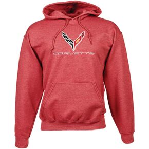 C8 Corvette Next Generation Embroidered Sweatshirt Hoodie (X-Large, Charcoal)