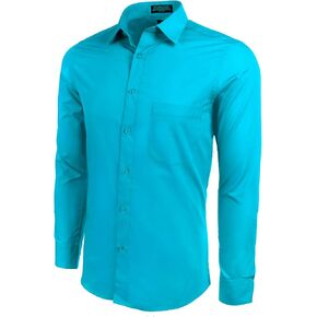Marquis Slim Fit Dress Shirt - Carribean Blue,X-Large 17-17.5 Neck 34/35 Sleeve in Saudi Arabia