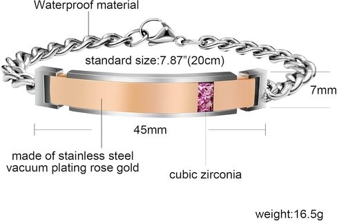 Icamer Couples Bracelets with Elegant Design - Personalized Stainless Steel Bracelet - Custom Engraving for Men and Women - Relationship Matching Couple Jewelry Gift For Her and Him in Saudi Arabia