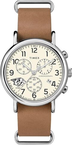Men's NHL Weekender Chrono 40mm Quartz Leather Strap in Kuwait