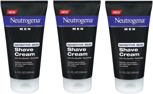 Neutrogena Men Sensitive Skin Shave Cream, 5.1 Ounce (Pack of 3) in Saudi Arabia