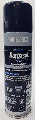 Barbasol Thick & Rich Shaving Cream (with Vitamin E & Aloe) - Fragrance Free -10.5 oz can in Kuwait