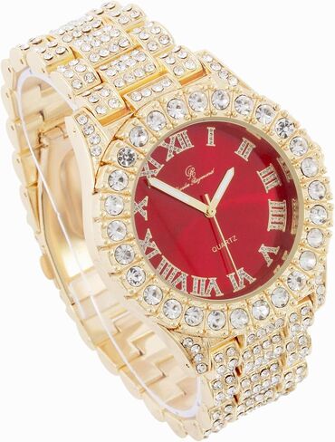 Ice on Blast! Bling'ed Out Hip Hop Rolly Looks w/Ice on Watch & Jewelry -Your Choice of Matching Zig Zag Bling'ed Out Necklace Set or Necklace & Bracelet Set - ZZ Sets in Kuwait