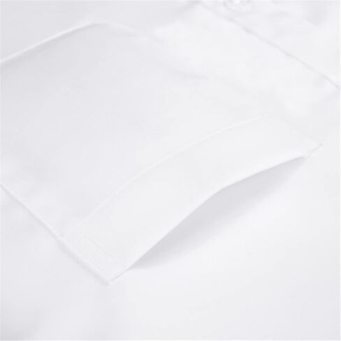 Kiioouu Men's Long Sleeve Non Iron Dress Shirt Single Patch Pocket Plain Regular Fit Formal Business Social Shirts in Saudi Arabia
