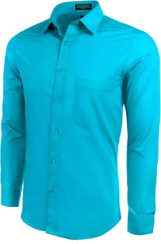 Marquis Slim Fit Dress Shirt - Carribean Blue,X-Large 17-17.5 Neck 34/35 Sleeve in Saudi Arabia