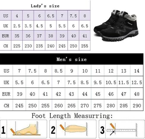 LELEBEAR Fleekcomfy Snowy Leather Ankle Boots, Winter Thermal Thickening Hiking Boots, High Top Thick Bottom Non-Slip Shoes in Kuwait