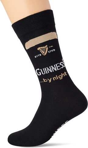 Black And Beige "By Night" Guinness Socks,Black,One Size in Kuwait