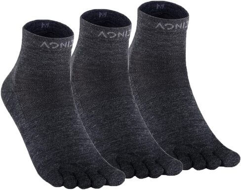 3 Pairs Cushion Ankle Running Socks for Men & Women, High Performance Athletic Five Toe Socks with Arch Support in Saudi Arabia