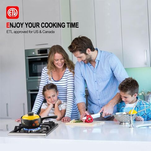 موقد غاز مقاس 12 بوصة، موقد غاز GASLAND Chef GH30BF مدمج بشعلتين، قابل للتحويل NG/LPG، موقد غاز مزدوج الشعلة مع حماية مزدوجة حرارية، زجاج أسود in Kuwait