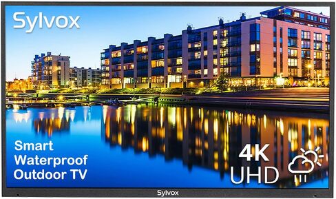 تلفزيون SYLVOX 55 بوصة خارجي، تلفزيون ذكي مقاوم للماء 4K، سطوع عالي، درجة تجارية 7 × 16 (ارتفاع)، يدعم البلوتوث والواي فاي، مناسب للشمس الجزئية (سلسلة Deck 2022) in Saudi Arabia