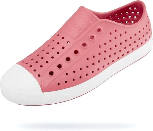 Native Shoes Jefferson Sneakers for Men, and Women - Eva Upper with Cushioned Fit, Lightweight, and Versatile Footwear Clover Pink/Shell White Men's 6, Women's 8 Medium in Saudi Arabia