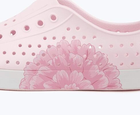 Native Shoes Jefferson Print Sneakers for Men, and Women - EVA Upper with Perforation Detailing, Slip-On Style, and Rubber Toe Milk Pink/Shell White/Marigold Men's 12, Women's 14 Medium in Saudi Arabia