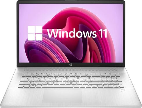 Newest HP Notebook Laptop, 17.3’’ Full HD Display, AMD Ryzen 5 5500U Hexa-Core Processor, 32GB RAM, 1TB PCIe SSD, Fingerprint Reader, Wi-Fi, Webcam, HDMI, Windows 11 Home, Natural Silver in Kuwait