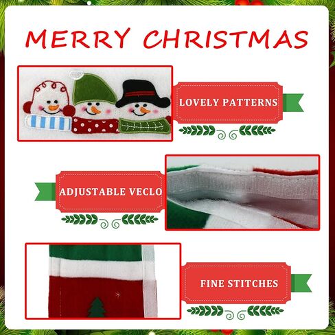 Athoinsu 3 قطع من أغطية مقابض ثلاجة عيد الميلاد على شكل رجل ثلج، أجهزة مطبخ لعطلات عيد الميلاد، 9 بوصة in Kuwait