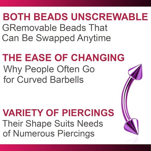 Bodyjewellery 2 قطعة 16 جرام منحني الحديد أقراط التيتانيوم الزنمة الدائري الشفاه اللولب محارة الرخ الغضروف مسمار بار B2NCH-اختيار اللون in Kuwait