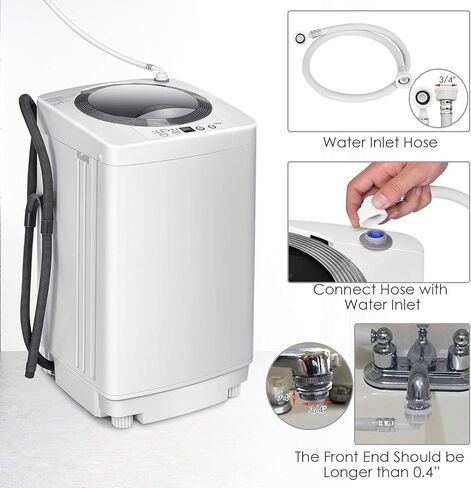 Casart Washing Machine Portable Compact Full-Automatic W/Drain Pump 8 Lbs Cloth Washer and Spinner in Saudi Arabia