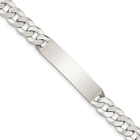 Solid 925 Sterling Silver ID Bracelet - with Secure Lobster Lock Clasp (10mm) in Kuwait
