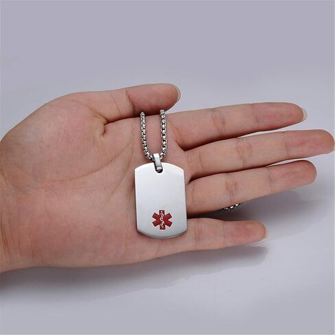 ZKXXJ Medical Alert ID Bracelet and Necklace Set for Men Women,Braided Leather Cuff Bracelets & Medic Tag Pendant Emergency Identification Wristband Allergy Awareness Jewelry for Adults in Saudi Arabia