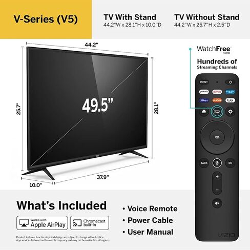 VIZIO 49.5 inch Class 4K UHD LED SmartCast Smart TV V-Series V505-J09 (Renewed) in Saudi Arabia